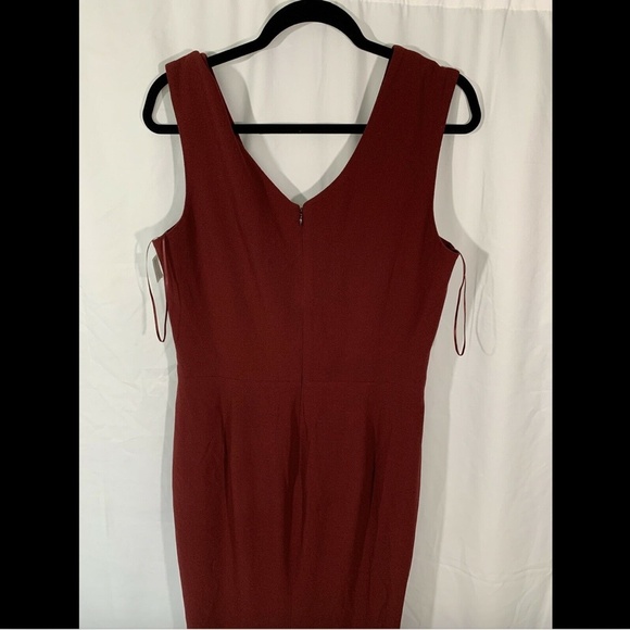 EUC $288 Dress the Population Sandra Trumpet Gown burgundy [ PLUS SZ XXL‎ ] - Picture 11 of 11